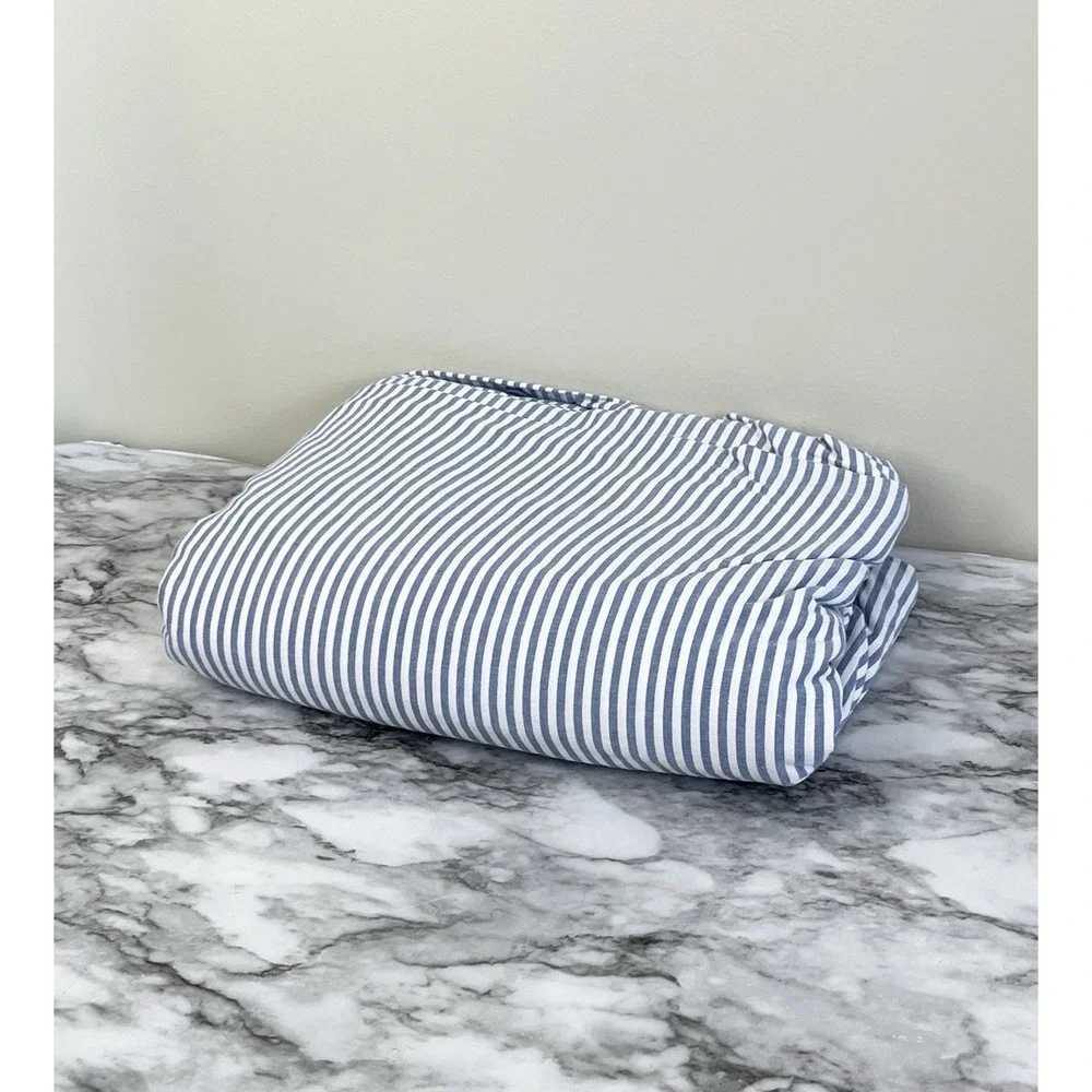 Ikea BLAVINDA Duvet Cover Blue/White Striped Cotton Classic Nautical Queen?